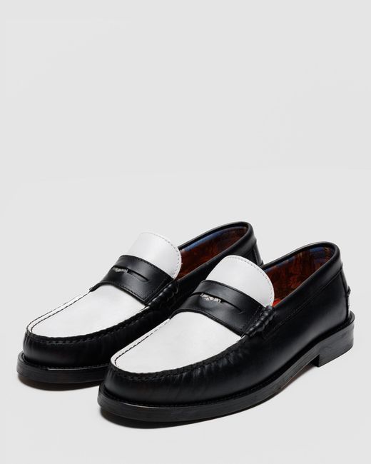 Naked Wolfe Black Leather Loafers with Snuff Finish