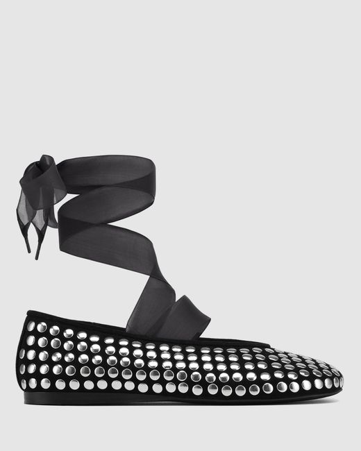 Naked Wolfe Black Purr Studded Suede