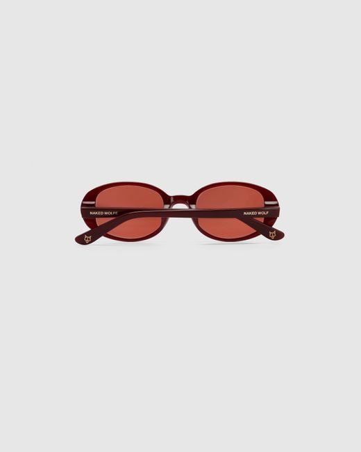 Naked Wolfe Pink Milan Burgundy Sunglasses