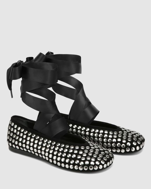 Naked Wolfe Black Purr Studded Suede