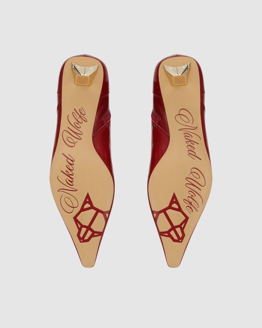 Naked Wolfe Red Tempting Crinkle Patent Leather