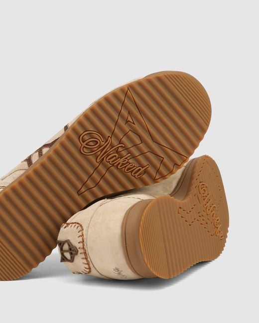 Naked Wolfe Brown Suede Low-Top Sneakers