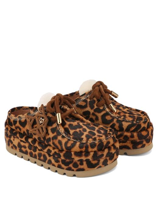 Naked Wolfe Brown Blizzard Leopard Pony/Shearling