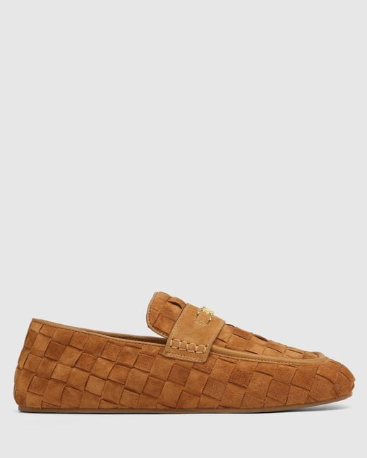 Naked Wolfe Brown Rover Loafer Woven Suede
