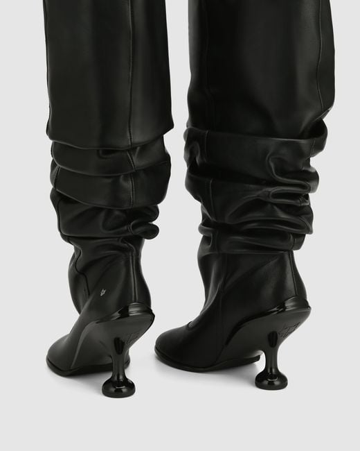 Naked Wolfe Black Nappa Leather Ankle Boots