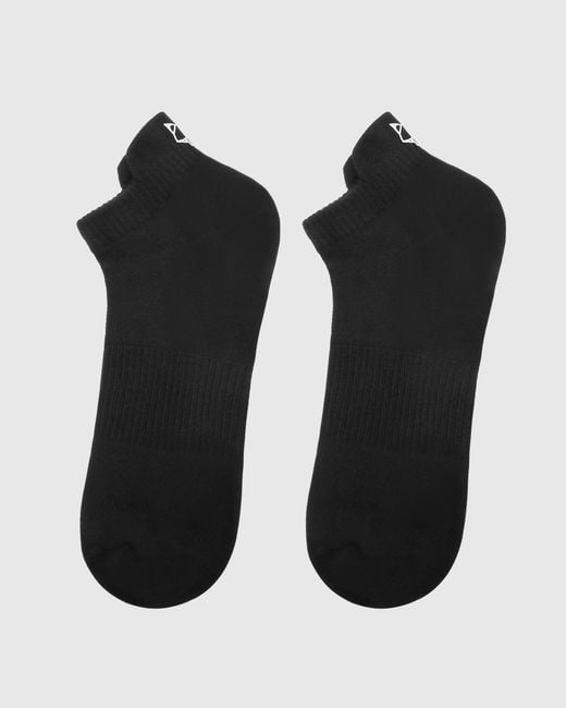 Naked Wolfe Black Egyptian Cotton Embroidered Ankle Socks Pack
