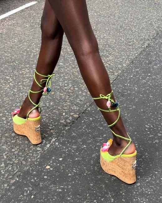 Naked Wolfe Sunflower Kid Suede in Green | Lyst