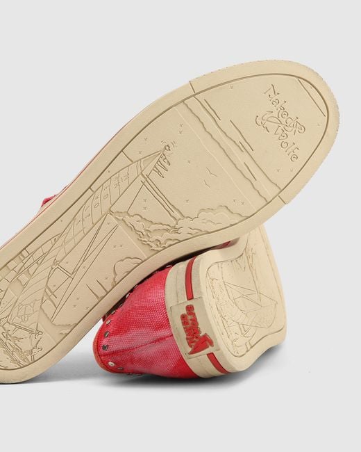 Naked Wolfe Red The Sailing Sneaker Canvas