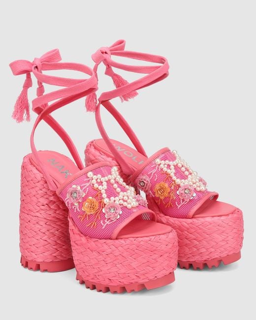 Naked Wolfe Pink Bluebell Raffia Flowers
