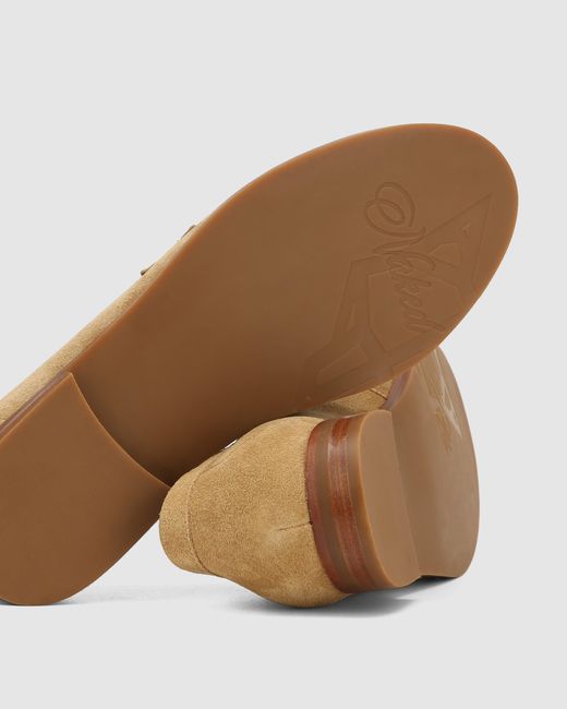Naked Wolfe Brown Leather Loafers Lido Tan Suede