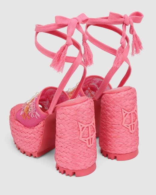 Naked Wolfe Pink Bluebell Raffia Flowers