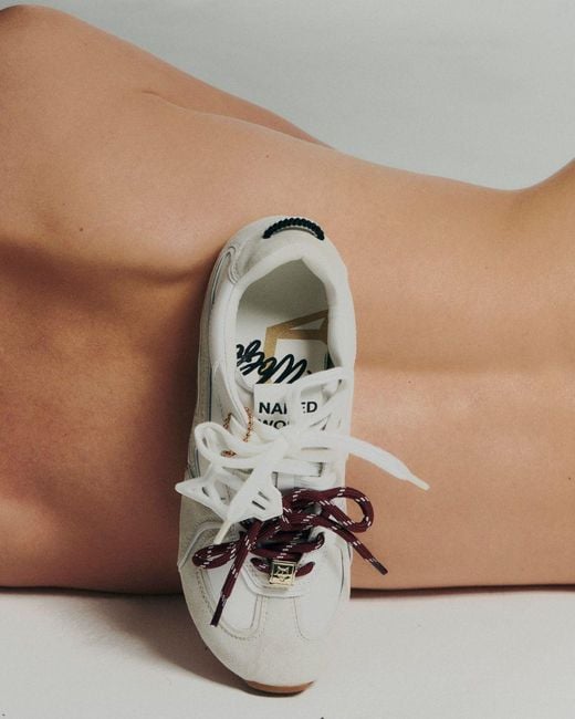 Naked Wolfe White Adored Suede/Leather