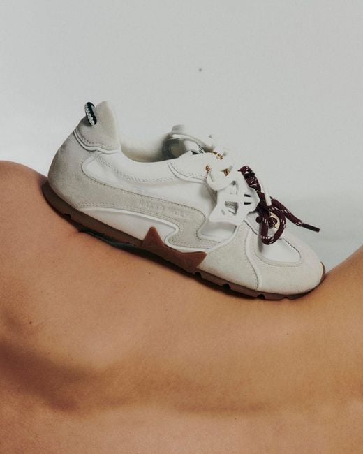 Naked Wolfe White Adored Suede/Leather