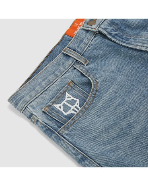 Naked Wolfe Blue Vintage-Inspired Baggy Denim Jeans