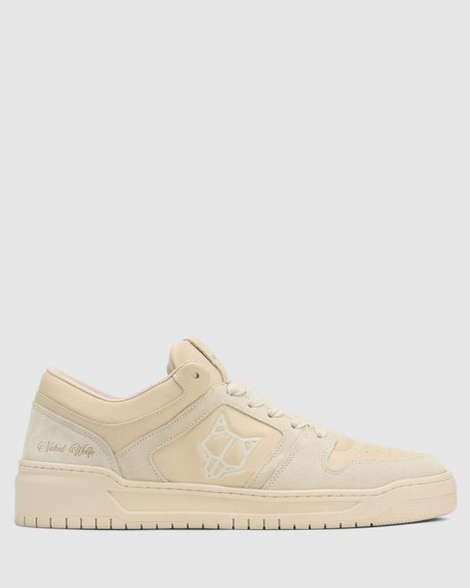 Naked Wolfe Natural Leather Slip-On Sneakers