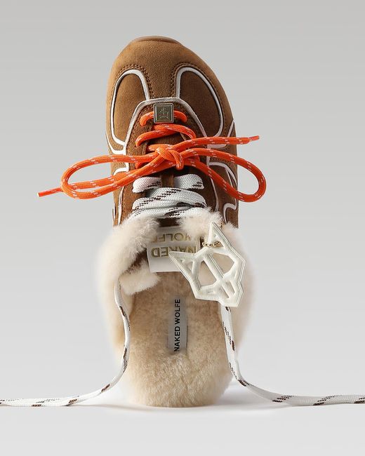 Naked Wolfe Brown Adorn Tan Suede