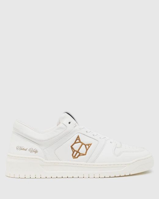 Naked Wolfe White Supple Leather Sneakers