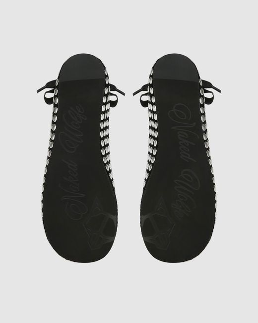 Naked Wolfe Black Purr Studded Suede