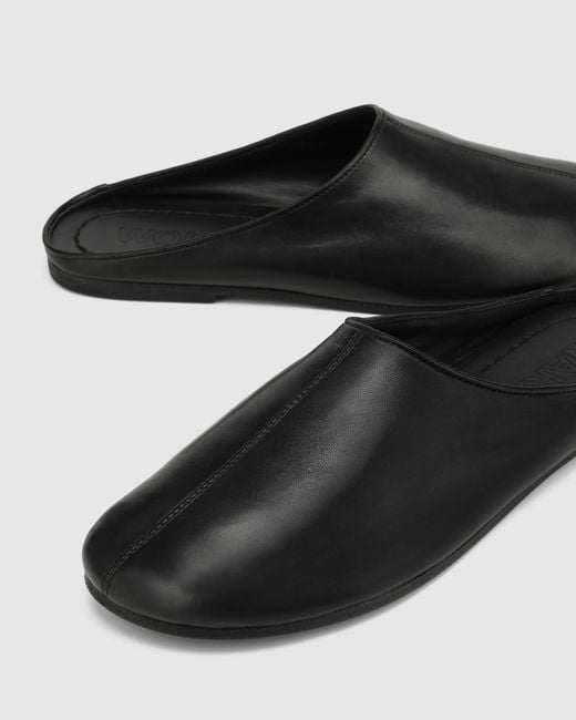 Naked Wolfe Black The River Mule Leather