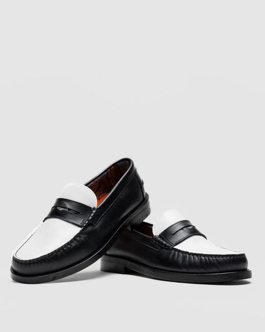 Naked Wolfe Black Leather Loafers with Snuff Finish