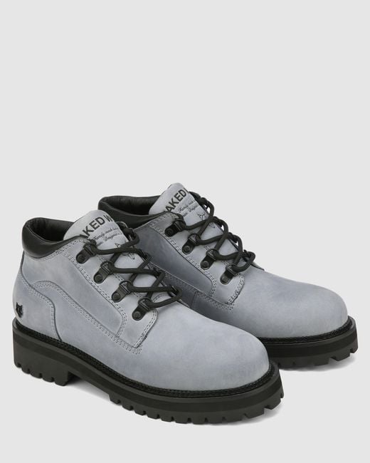 Naked Wolfe Gray Nubuck Leather Chukka Boots