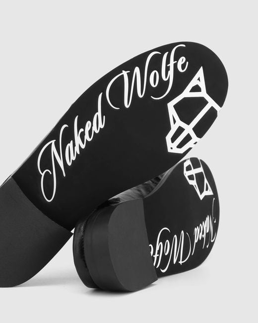 Naked Wolfe Black Slipper Tumble Leather