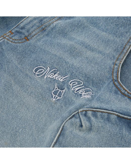 Naked Wolfe Blue Vintage-Inspired Baggy Denim Jeans