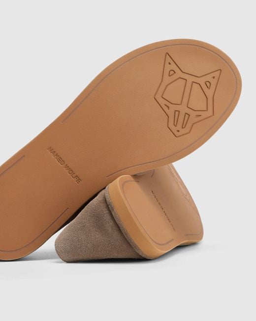 Naked Wolfe Natural The Rare Mule Taupe Suede