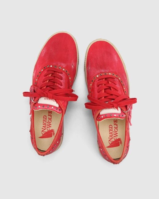 Naked Wolfe Red The Sailing Sneaker Canvas