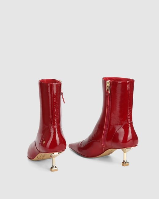 Naked Wolfe Red Tempting Crinkle Patent Leather