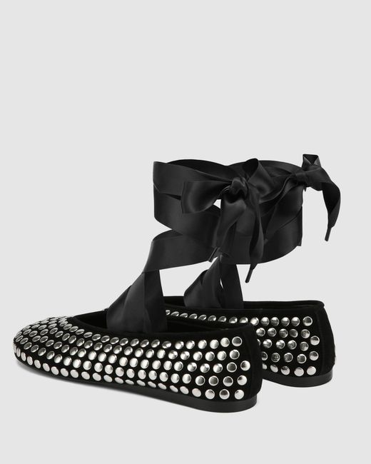 Naked Wolfe Black Purr Studded Suede