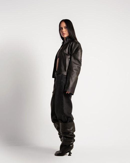 Naked Wolfe Black Nappa Leather Ankle Boots
