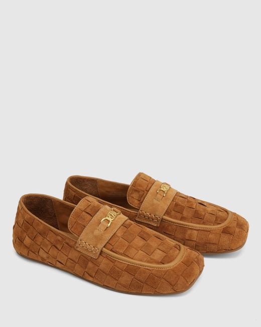 Naked Wolfe Brown Rover Loafer Woven Suede