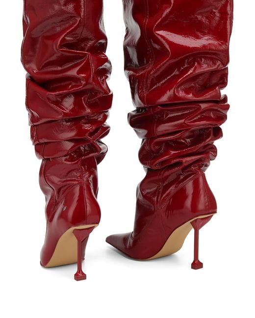 【Naked Wolfe】ヴァーン レッド クリンクル パテントレザー Vern Red Crinkle Patent Leather