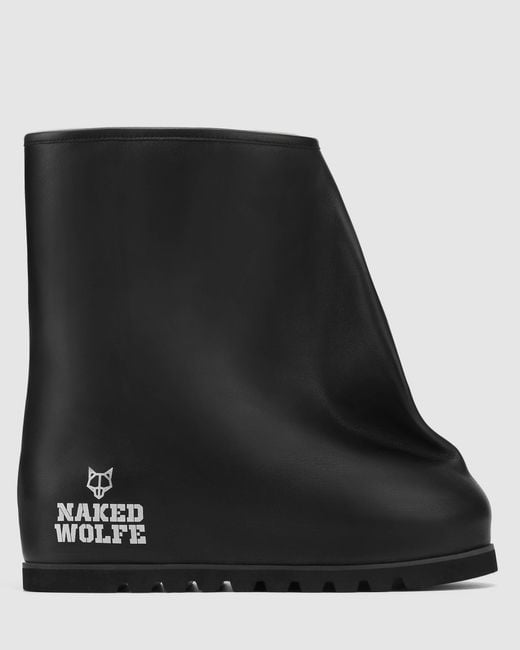 Naked Wolfe Black The Bag Boot Leather