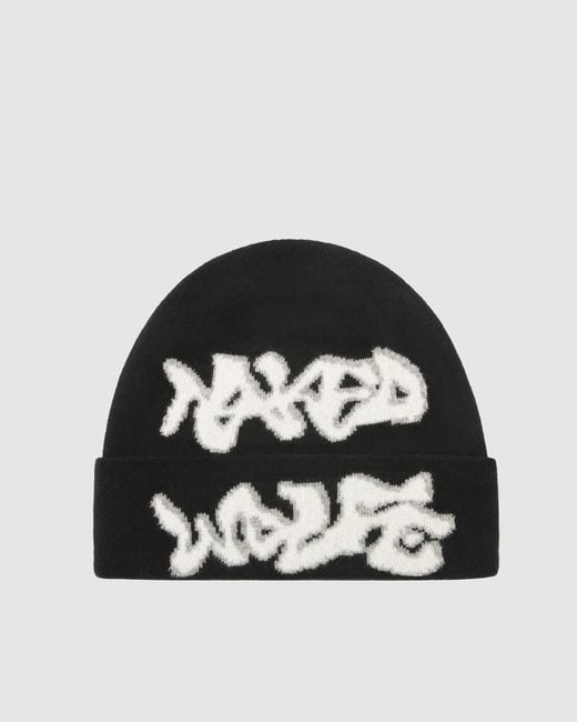 Naked Wolfe Black Luxe Cashmere Embroidered Beanie
