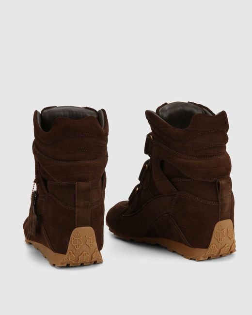 Naked Wolfe Brown Element Croc Suede