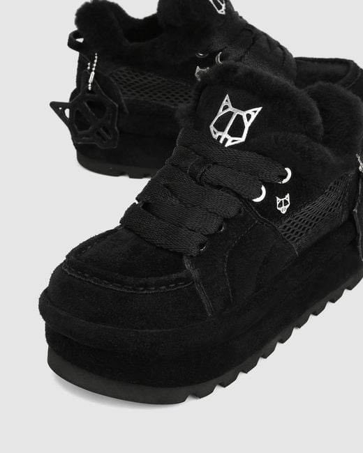 Naked Wolfe Black Beau Suede