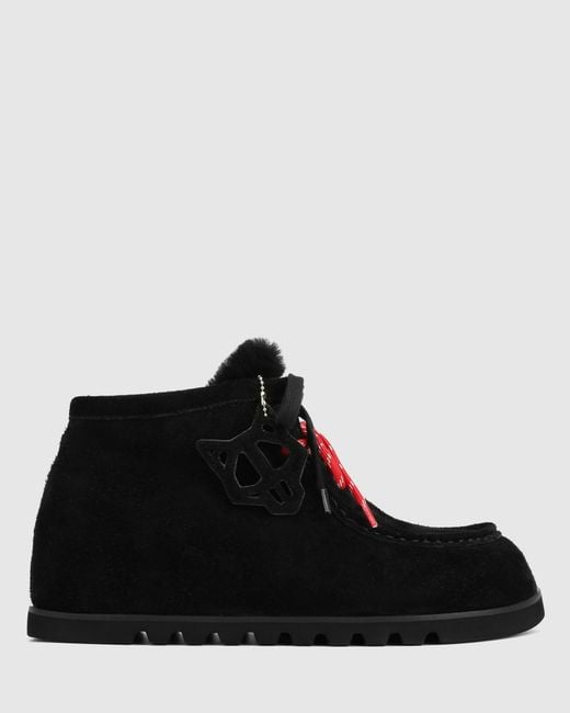 Naked Wolfe Black The Madness Boot Suede