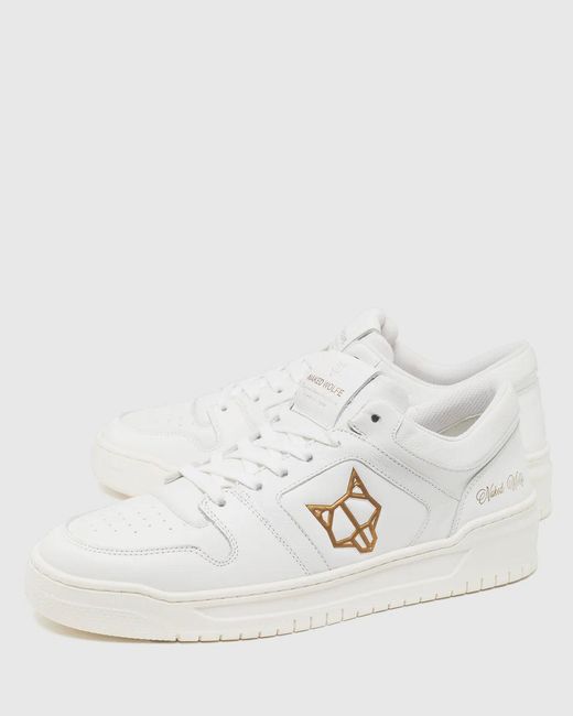 Naked Wolfe White Supple Leather Sneakers