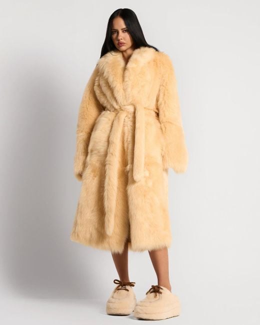 Naked Wolfe Natural Shearling Slip-On Shoes