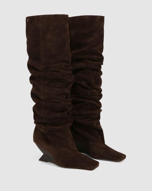 Naked Wolfe Brown Allie Suede