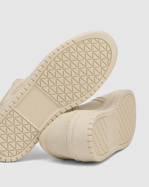 Naked Wolfe Natural Leather Slip-On Sneakers