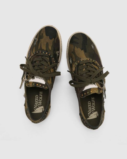 Naked Wolfe Green The Sailing Sneaker Camo