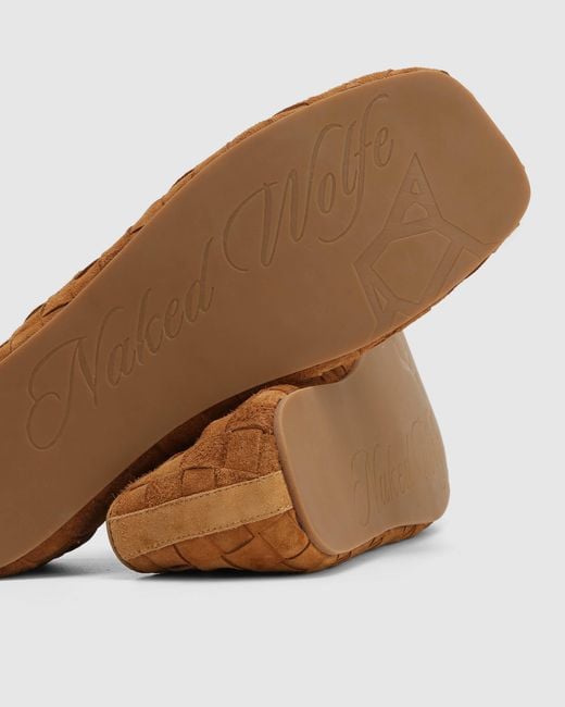 Naked Wolfe Brown Rover Loafer Woven Suede