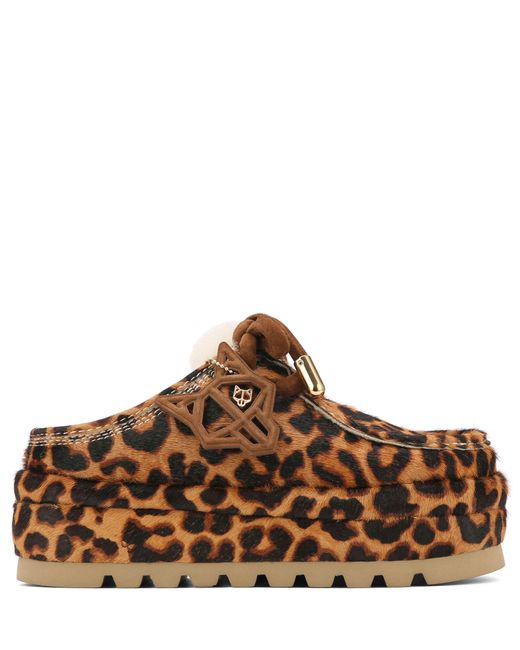 Naked Wolfe Brown Blizzard Leopard Pony/Shearling
