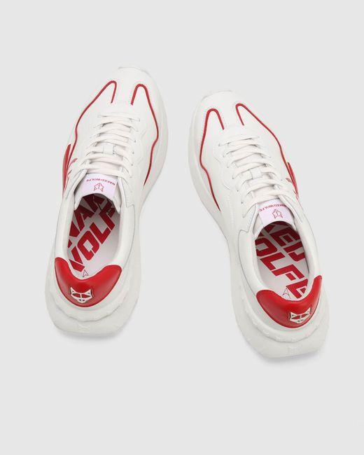 Naked Wolfe White Soft Leather Sneakers with Custom Logos