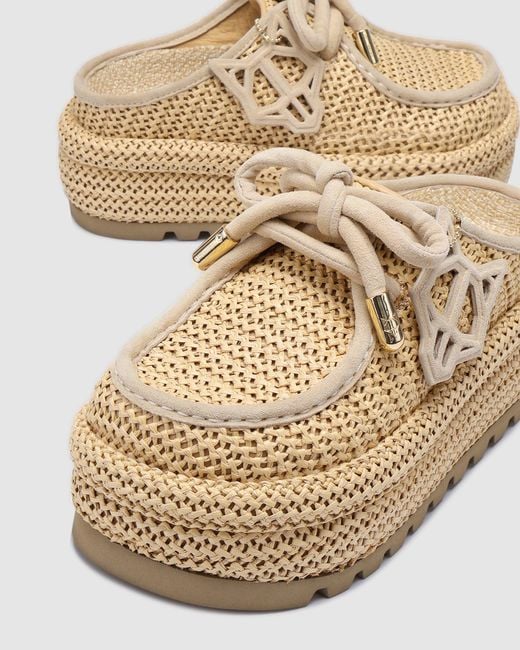 Naked Wolfe Brown Blizzard Raffia Weave