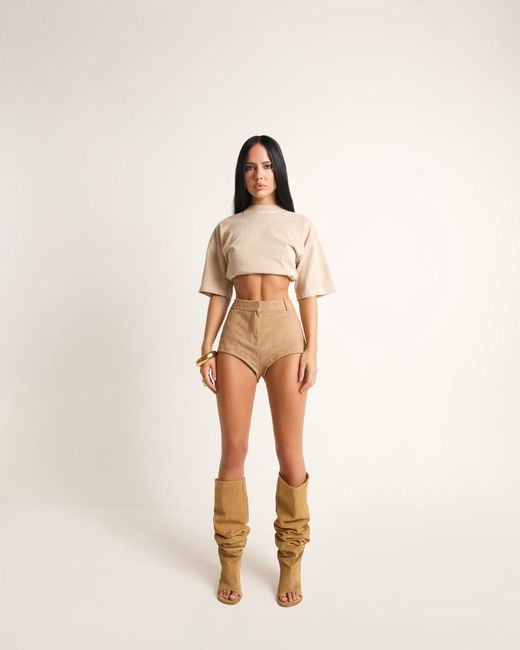 Naked Wolfe Brown Kind Cow Suede Camel