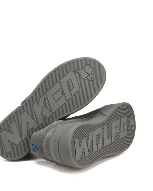 Naked Wolfe Blue Leather Chunky Sneakers